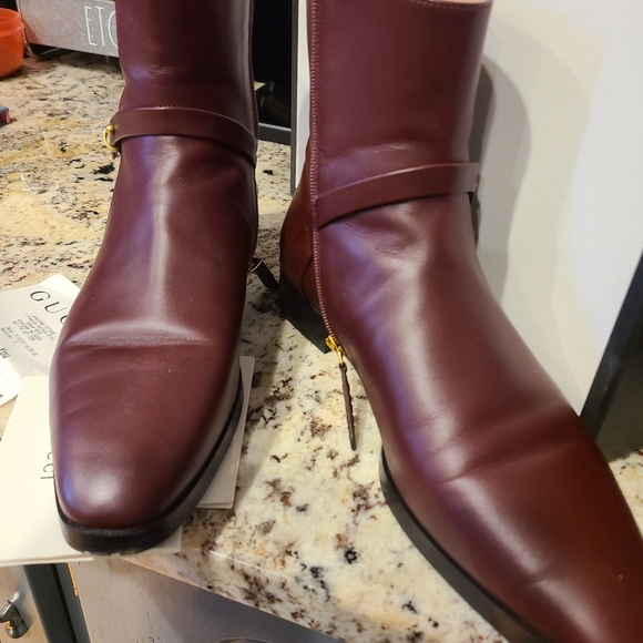 Gucci Elite Calf Vintage Bordeaux  size 39 - Picture 5 of 6